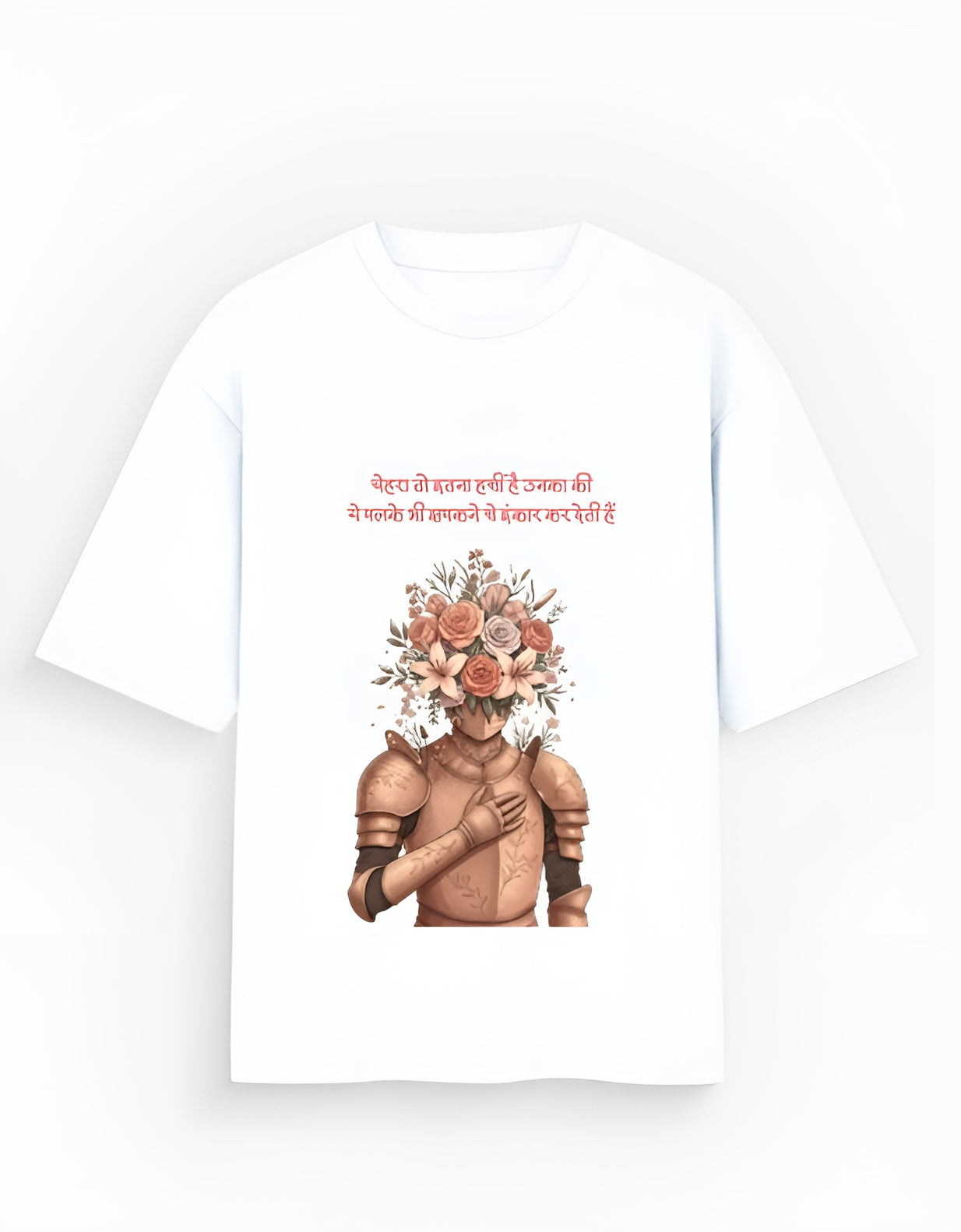 “Zakhm Aur Gulab” – Unisex Oversized Artistic T-Shirt
