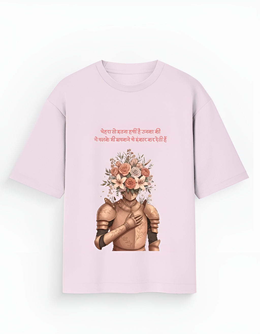 “Zakhm Aur Gulab” – Unisex Oversized Artistic T-Shirt