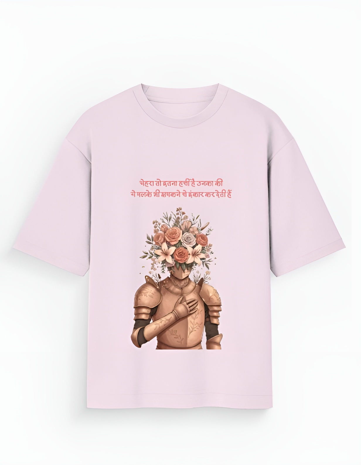 “Zakhm Aur Gulab” – Unisex Oversized Artistic T-Shirt