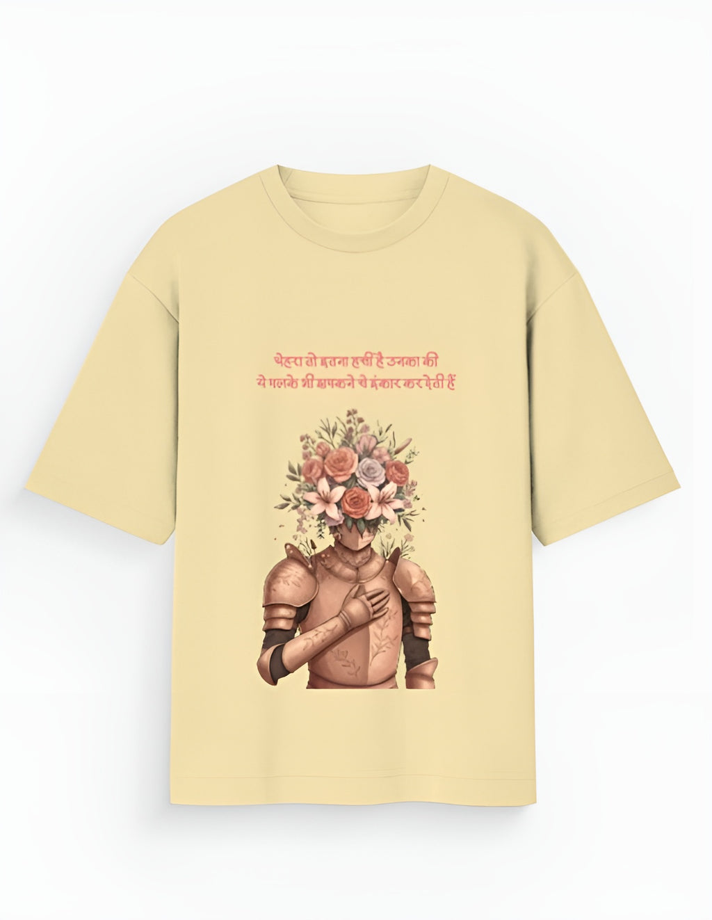 “Zakhm Aur Gulab” – Unisex Oversized Artistic T-Shirt