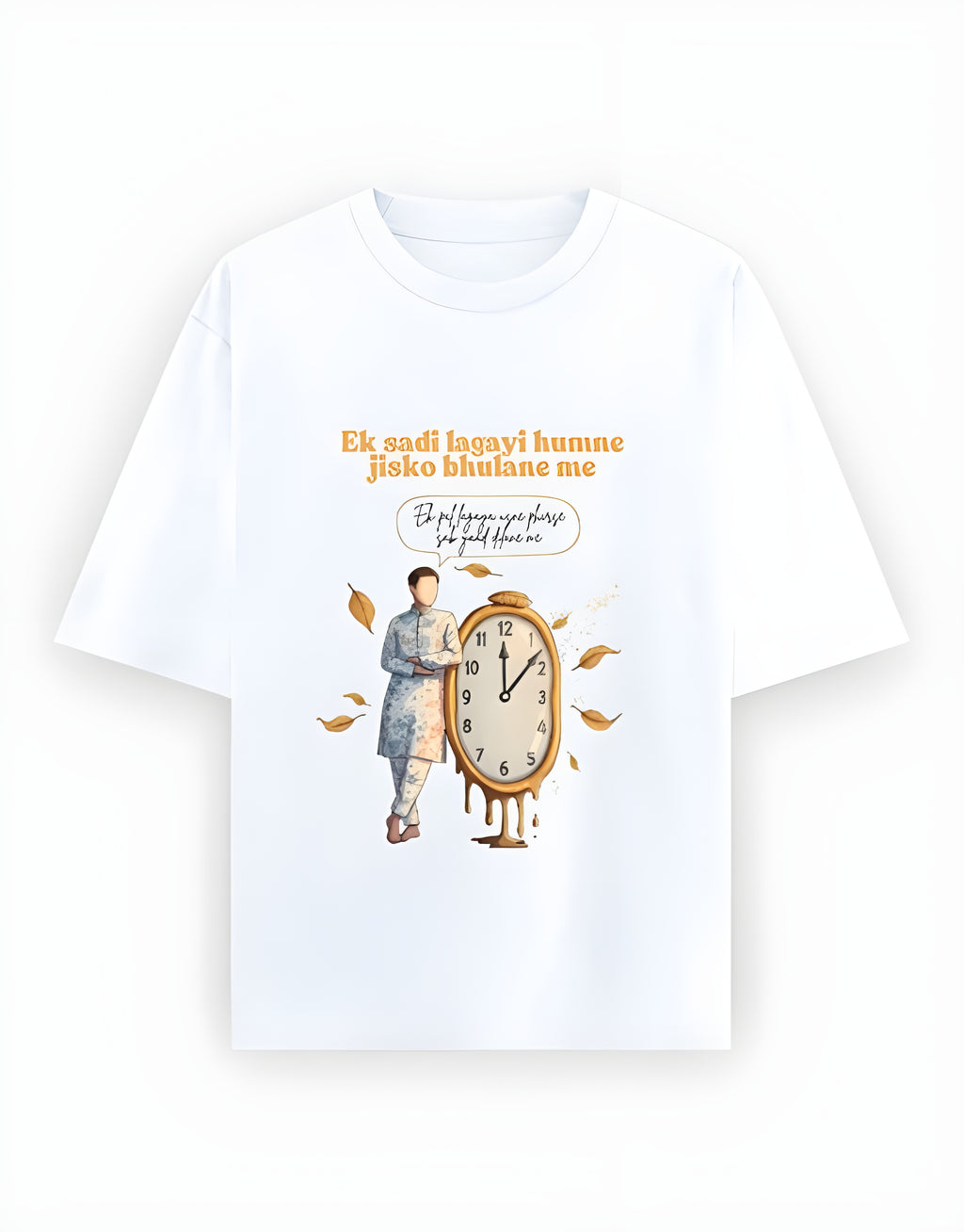 “Sadi Bhar Ka Intezaar” – A Timeless Ache | Male Oversized Classic T-Shirt