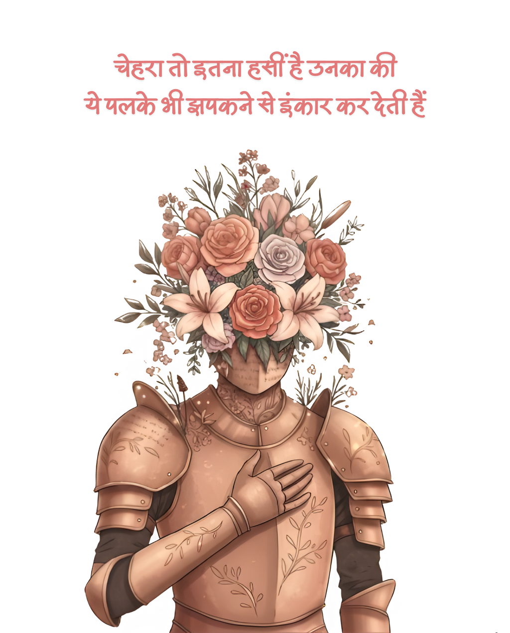 “Zakhm Aur Gulab” – Unisex Oversized Artistic T-Shirt